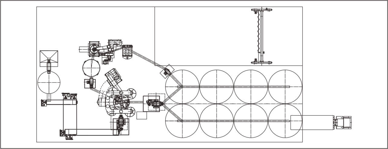 Kalsiumhydroksid produksjonslinje layout tegning-1