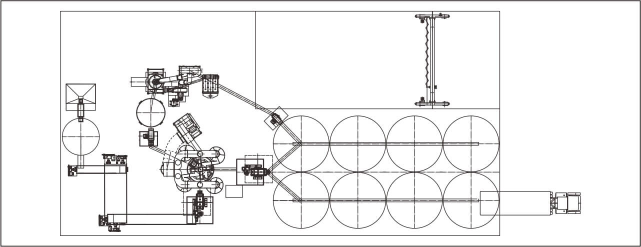 Dessin de disposition de la ligne de production d'hydroxyde de calcium-1